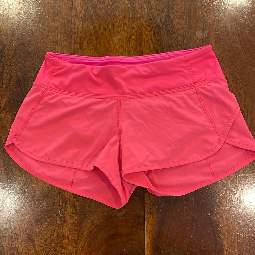 Pink lululemon athletic shorts